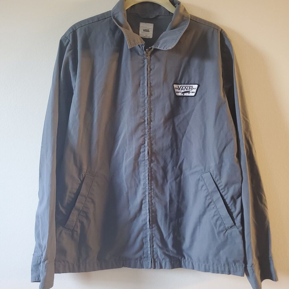VANS Women's STATION Lightweight Jacket Dark Slate Size S *distressed